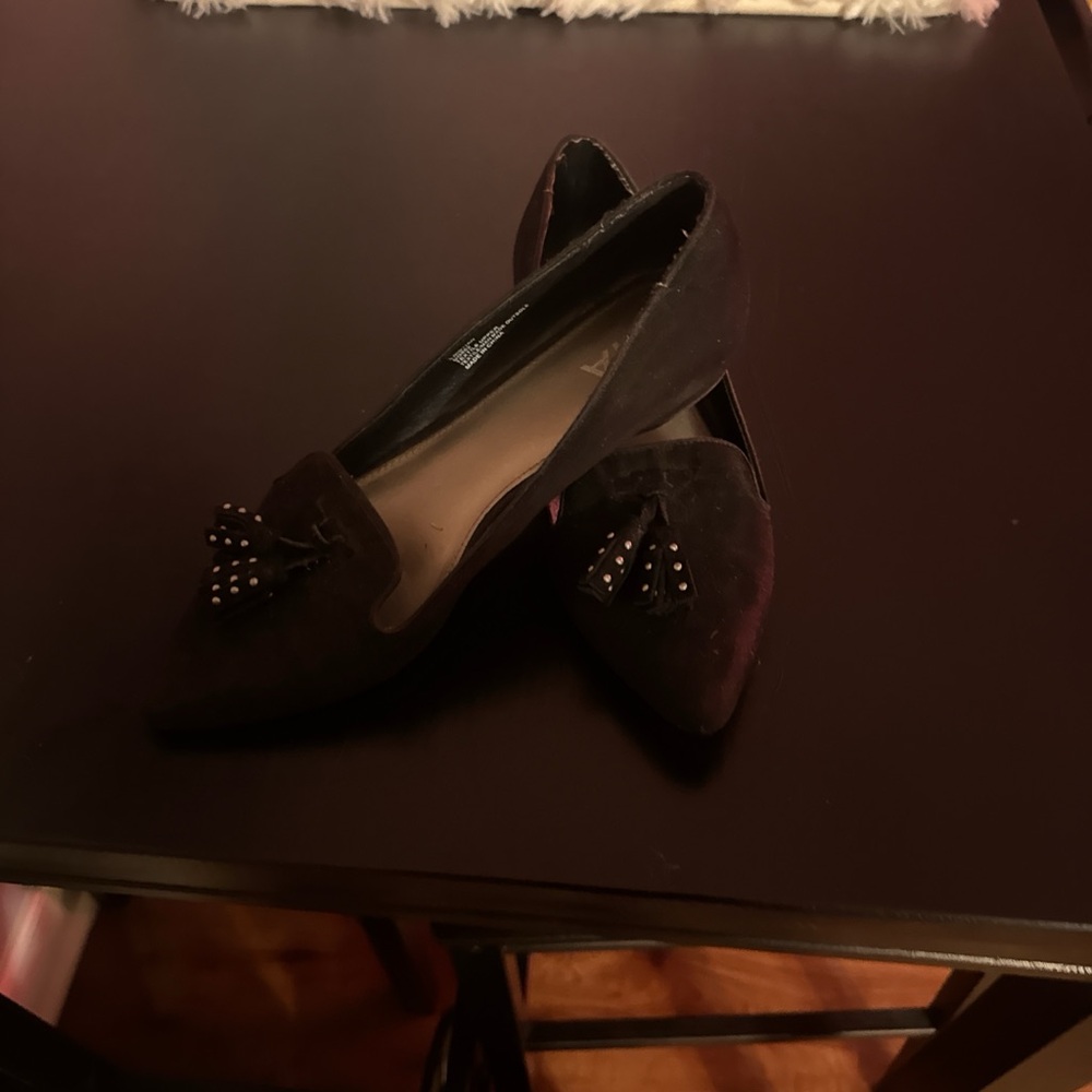 MIA Black Flats with Studded Bow